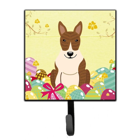Jensendistributionservices Easter Eggs Bull Terrier Brindle Leash or Key Holder MI1711447